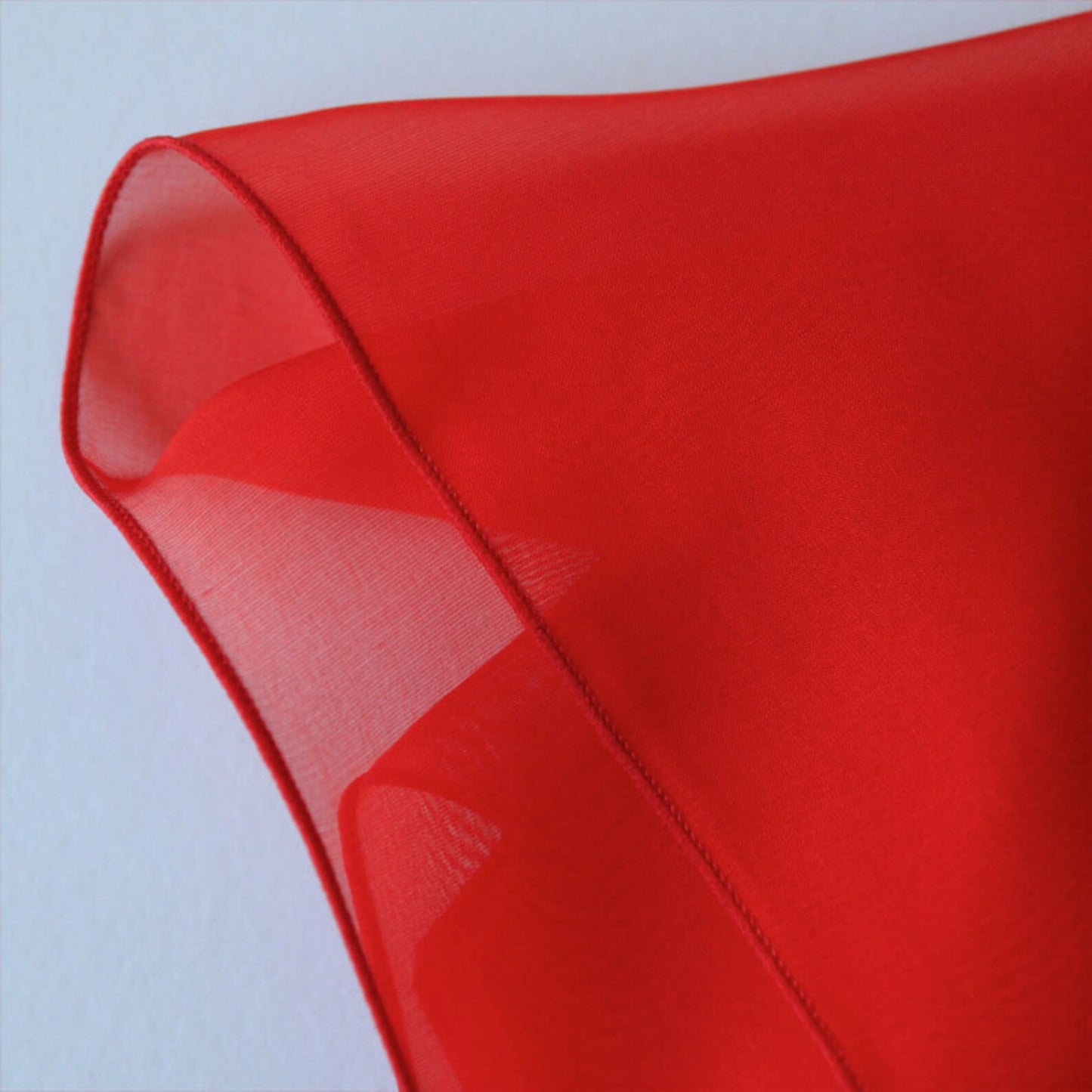 Pure Silk Chiffon Scarf – Scarlet Red